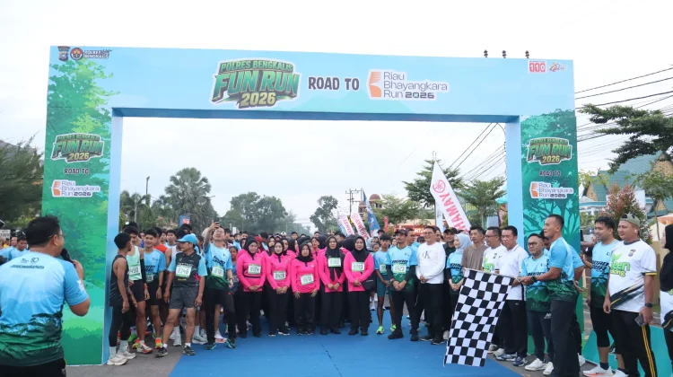 Fun Run Hari Bhayangkara ke-80, Polres Bengkalis Satukan Ribuan Warga