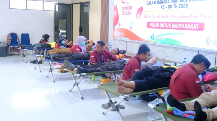 Donor Darah Hari Bhayangkara ke-80, Polres Bengkalis Tebar Harapan