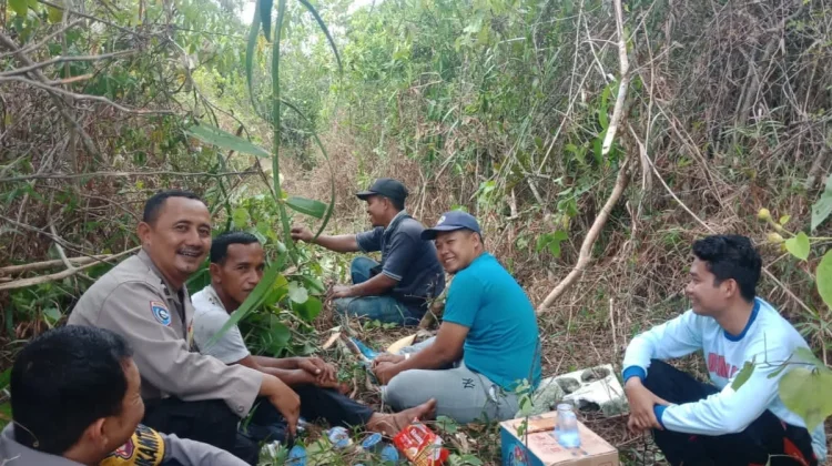 Bhabinkamtibmas Jangkang Dorong Warga Manfaatkan Lahan Kosong