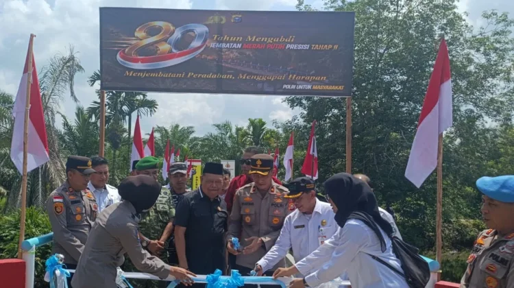 Jembatan Merah Putih Presisi Resmi Digunakan, Hubungkan Dua Desa di Bengkalis