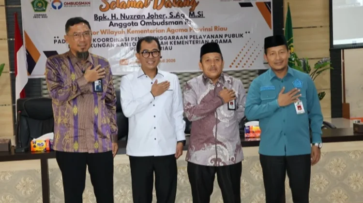 Kanwil Kemenag Riau Gandeng Ombudsman Perkuat Pelayanan Berbasis Regulasi