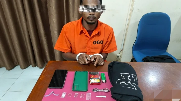 Polsek Siak Kecil Tangkap DPO Narkoba, Sabu Disita di Siak