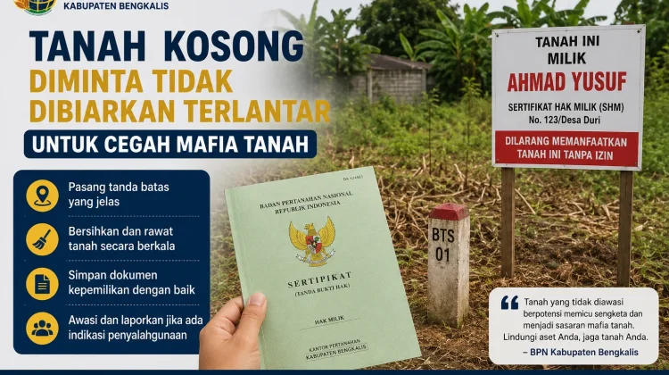BPN Bengkalis Imbau Pemilik Tanah Kosong Cegah Praktik Mafia Tanah