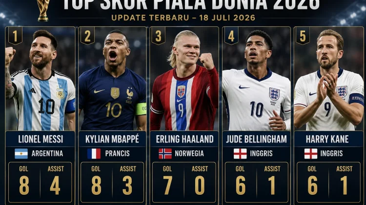 Top Skor Piala Dunia 2026: Messi Unggul dari Mbappé Berkat Assist
