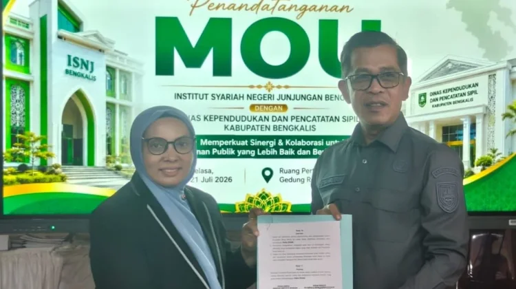 ISNJ Bengkalis dan Disdukcapil Bengkalis MoU Layanan Administrasi Kependudukan