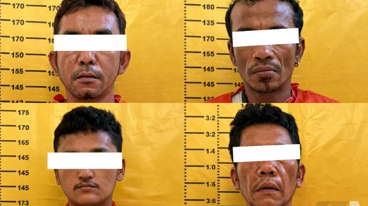 Empat Pengguna Sabu Diamankan, Polres Bengkalis di Desa Sebangar
