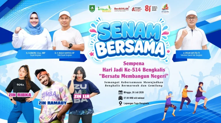 Hari Jadi Bengkalis Hadirkan Senam Bersama dan Layanan Kesehatan