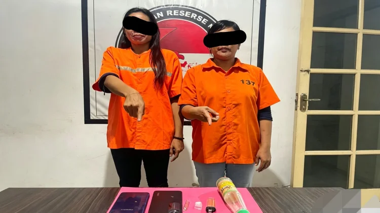 Dua Perempuan Diduga Pengedar Sabu Dibekuk Satresnarkoba Bengkalis