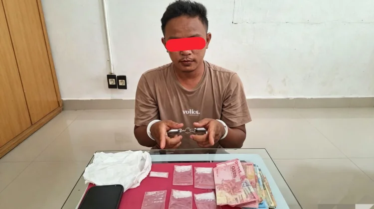 Polsek Mandau Ringkus Pria dengan Enam Paket Diduga Sabu