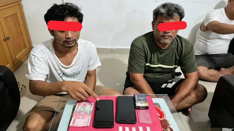 Laporan Warga Ditindaklanjuti, Polsek Mandau Amankan Dua Pria dan 5 Paket Sabu