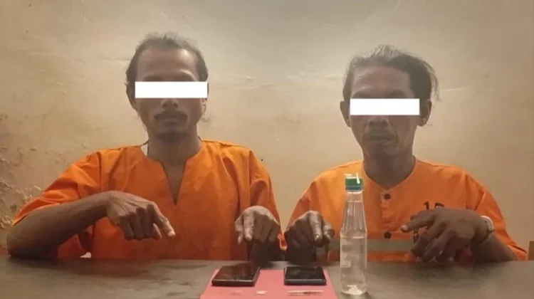 Polsek Pinggir Amankan Dua Pria, Diduga Terlibat Sabu 0,51 Gram