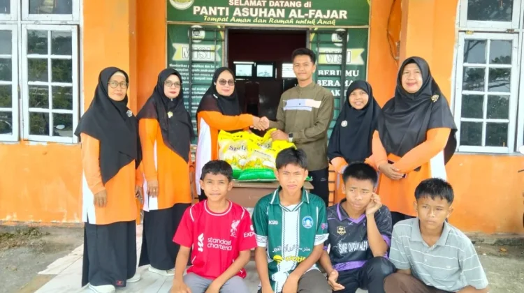 MTsN 3 Bengkalis Salurkan Bantuan Beras ke Panti Asuhan Al Fajar