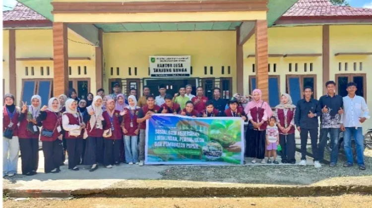 KKN IAIN Bengkalis Tanam 60 Pucuk Merah, Hijaukan Desa Tanjung Bunga