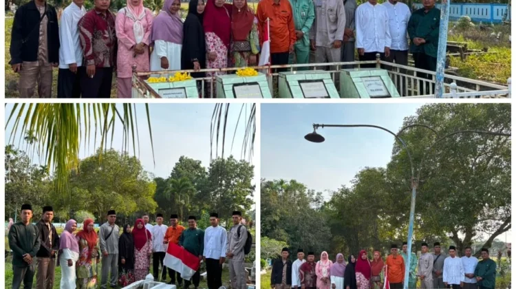 Jelang HUT ke-81 RI, KUA Bantan Ziarah ke Makam Pahlawan Pejuang Kemerdekaan