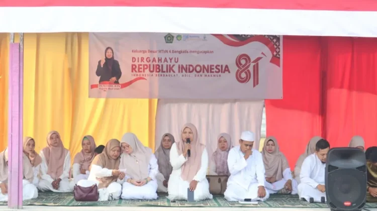 Siswa di Bengkalis Gelar Istighosah dan Doa Kebangsaan Sambut HUT ke-81 RI