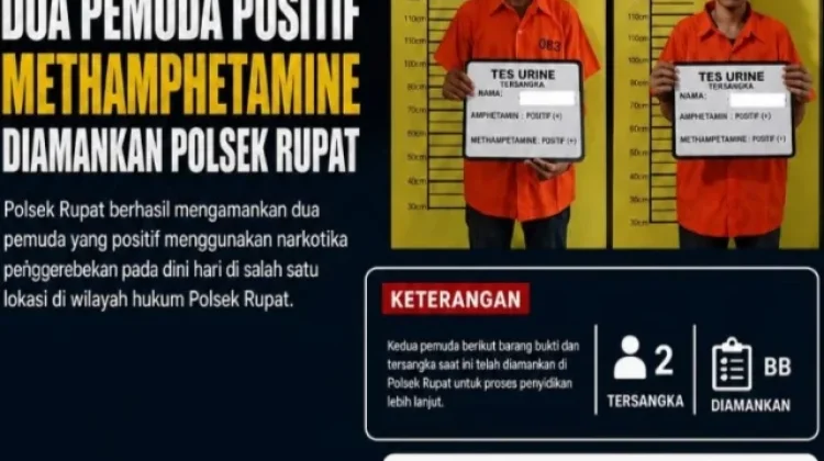Dua Pemuda Positif Methamphetamine Diamankan Polsek Rupat