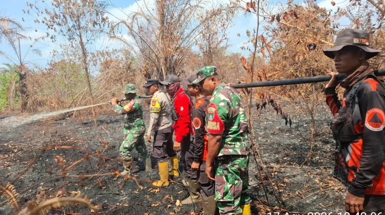 Tak Kenal Libur, Petugas Perangi Karhutla di Lokasi