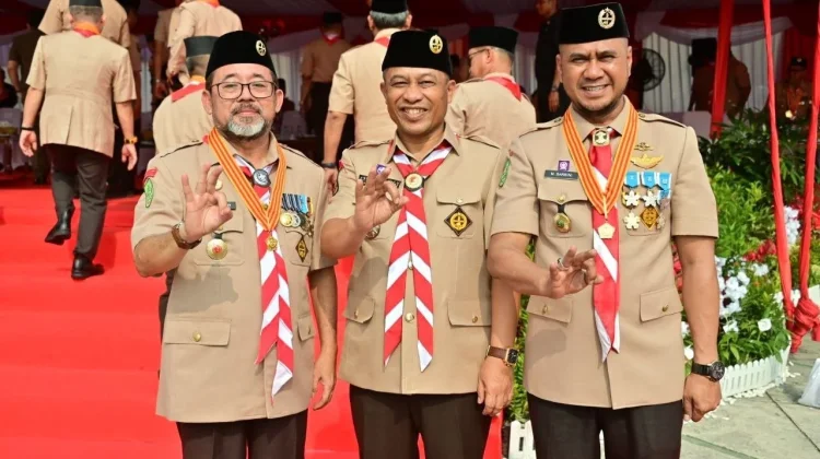 Wabup Bengkalis Bagus Santoso Hadiri Upacara Pramuka Tingkat Provinsi Riau