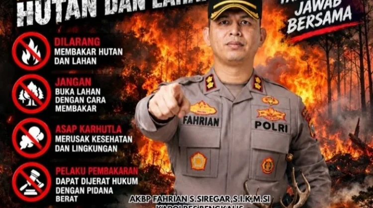 Kapolres Tegaskan Larangan Keras Pembakaran Hutan, Pelaku Terancam Pidana Berat