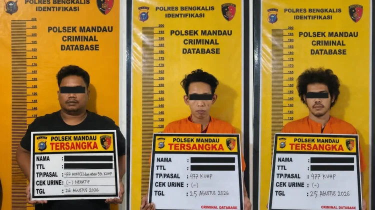 Curanmor di Mandau Terbongkar, Tiga Tersangka Dibekuk Resmob 125