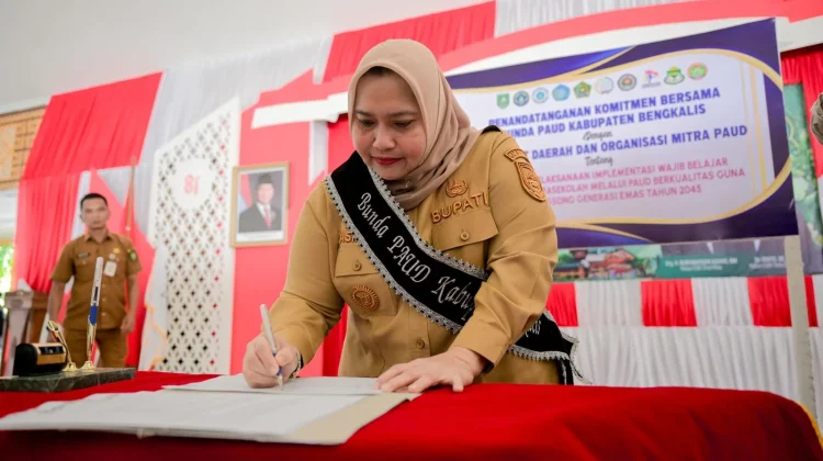 Bunda PAUD Bengkalis Dorong Wajib Belajar Prasekolah