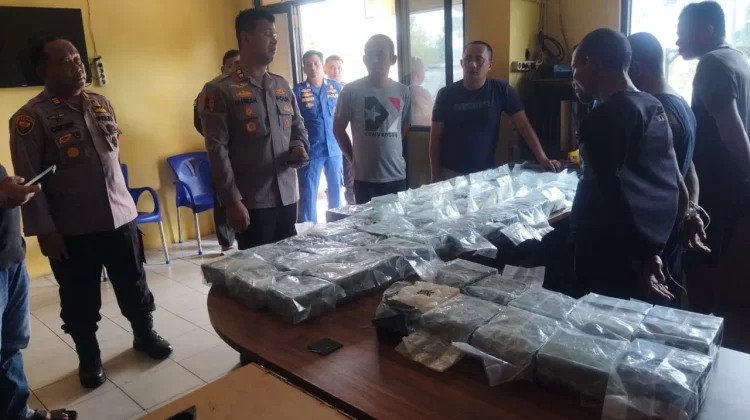 Diduga Sabu dari Malaysia Diungkap di Bantan, 65 Bungkus Diamankan