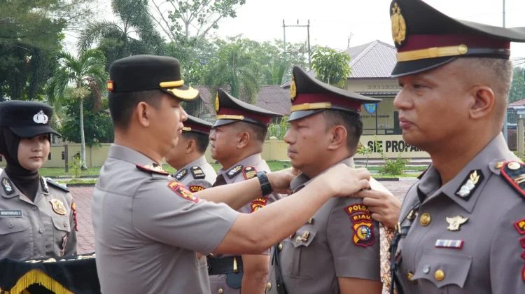 Kapolres Bengkalis Pimpin Sertijab Tiga Kapolsek