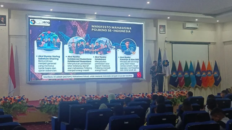 Danlanal Dumai Beri Kuliah Umum Wawasan Kebangsaan Mahasiswa Polbeng