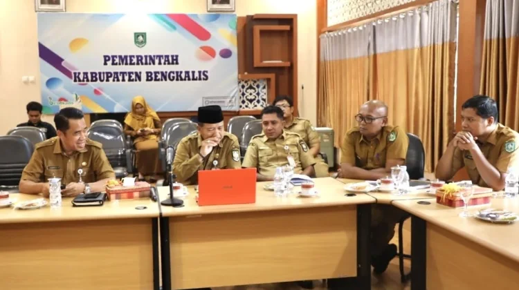 Pemkab Bengkalis Ikuti Raker Komisi II DPR RI Virtual
