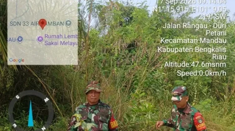 Babinsa Mandau Tingkatkan Patroli Cegah Karhutla