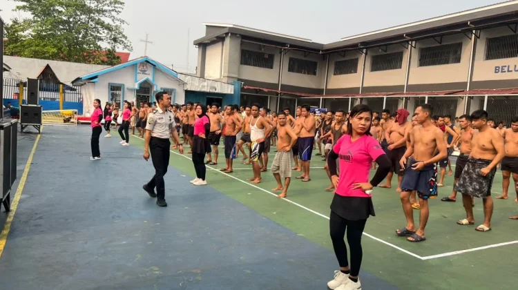 Ratusan Warga Binaan Lapas Bengkalis Antusias Ikuti Senam Pagi