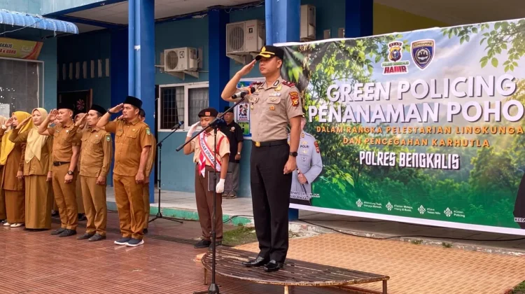 Police Go To School, Polres Bengkalis Tanamkan Green Policing