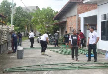 Sambut Ramadan, Lapas Bengkalis Bersihkan Masjid