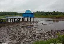 Hujan Deras Naikkan Debit Waduk Perumda Bengkalis