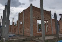 Pembangunan Masjid Nurul Hidayah Bengkalis Lanjut ke Tahap Balok Atas