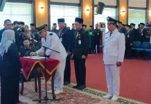 Bupati Kasmarni Lantik Tiga Pejabat Tinggi Pratama Bengkalis
