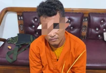 Polsek Mandau Tangkap Pengguna Sabu di Balai Makam