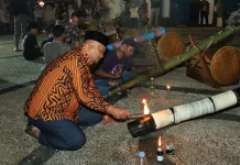 Lomba Meriam Buluh Siak Meriahkan Malam Ramadan
