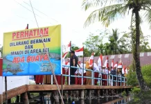 Bupati Asmar Resmikan Jembatan Merah Putih Presisi