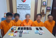 Polsek Pinggir Ringkus Tiga Pelaku Narkotika