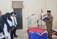 Wabup Siak Lantik PAW Bapekam Sungai Mandau