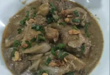 Sajian Khas Karo,  Cipera Ayam Jamur yang Gurih dan Kental