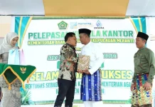 Bupati Asmar Hadiri Pelepasan Kakan Kemenag Meranti