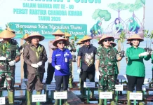 Bupati Bengkalis dan Pangdam Tanam Mangrove di Desa Perapat Tunggal