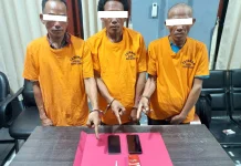 Digulung di Kebun Karet, Tiga Pengedar Sabu Dibekuk Polisi