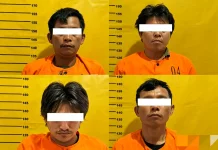 Empat Pria Diciduk,  Barang Bukti Sabu Berhasil di Sita
