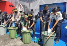 Polres Meranti Musnahkan Puluhan Kilogram Sabu Berbahaya