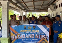 Polisi Laut Tebar 55 Paket Sembako untuk Nelayan Rupat