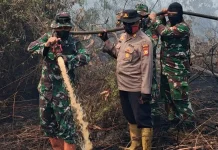 Karhutla Hari Ketiga di Rupat, Tim Gabungan Berjibaku Cegah Api Meluas