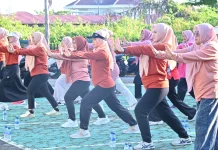 DWP Bengkalis Gelar Senam Osteoporosis Tingkatkan Kesehatan Anggota